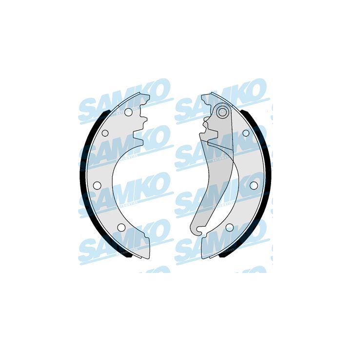 Stabdžių trinkelių komplektas, stovėjimo stabdis SAMKO 81052