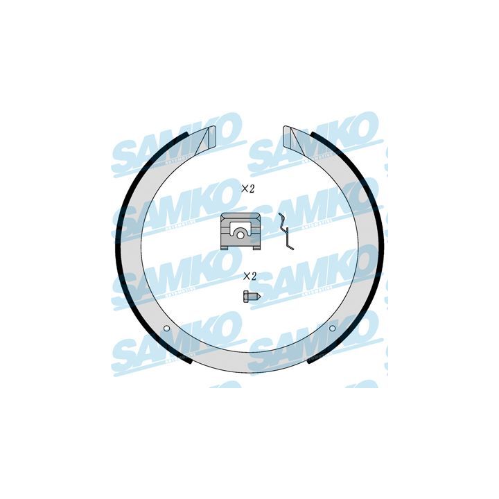 Stabdžių trinkelių komplektas, stovėjimo stabdis SAMKO 81098