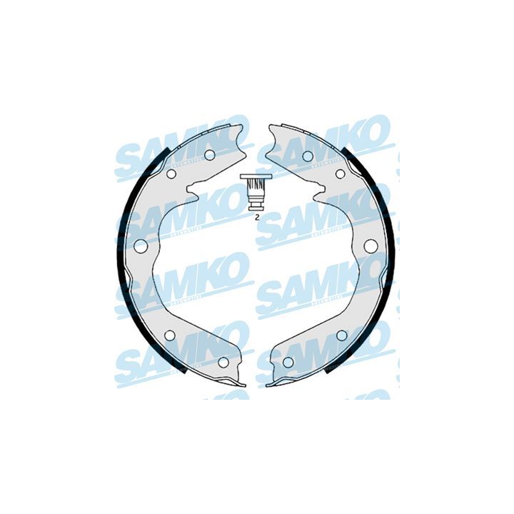 Stabdžių trinkelių komplektas, stovėjimo stabdis SAMKO 88970