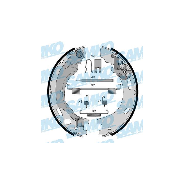 Stabdžių trinkelių komplektas, stovėjimo stabdis SAMKO 89570K