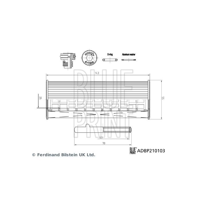 Alyvos filtras BLUE PRINT ADBP210103