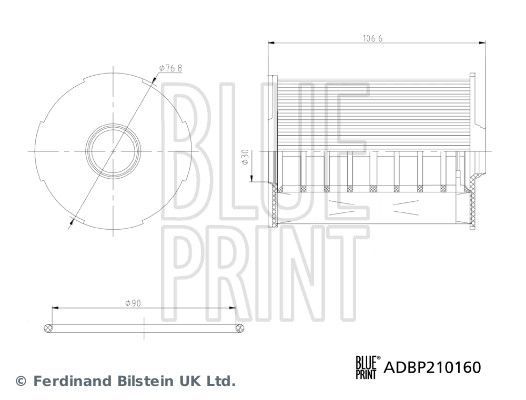 Alyvos filtras BLUE PRINT ADBP210160