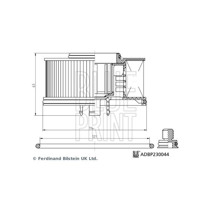 Kuro filtras BLUE PRINT ADBP230044