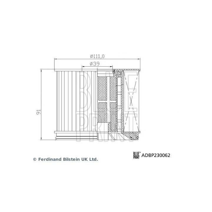 Kuro filtras BLUE PRINT ADBP230062
