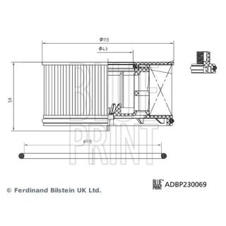 Kuro filtras BLUE PRINT ADBP230069