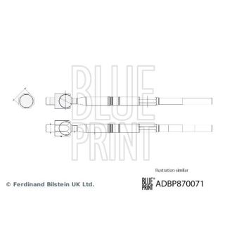 Vidinė skersinė vairo trauklė BLUE PRINT ADBP870071