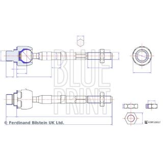 Vidinė skersinė vairo trauklė BLUE PRINT ADBP870094