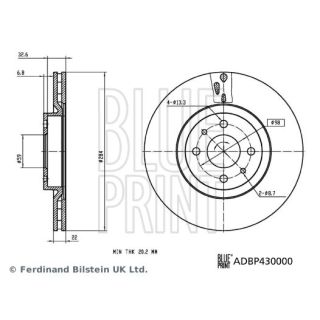 Stabdžių diskas BLUE PRINT ADBP430000
