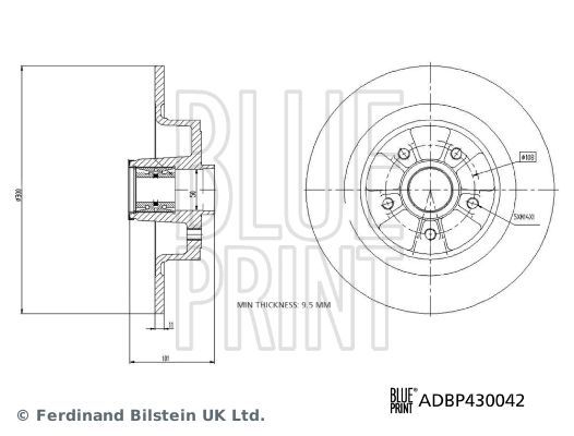 Stabdžių diskas BLUE PRINT ADBP430042