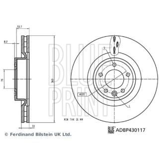 Stabdžių diskas BLUE PRINT ADBP430117