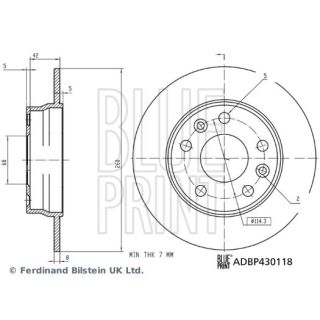 Stabdžių diskas BLUE PRINT ADBP430118