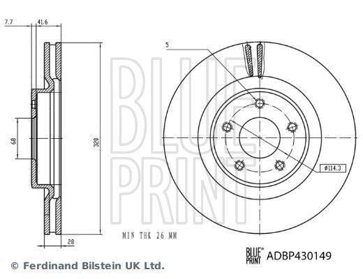 Stabdžių diskas BLUE PRINT ADBP430149
