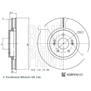 Stabdžių diskas BLUE PRINT ADBP430151