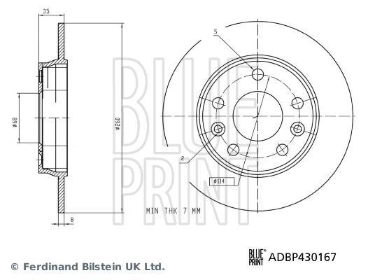 Stabdžių diskas BLUE PRINT ADBP430167