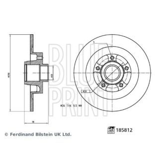 Stabdžių diskas BLUE PRINT ADBP430173