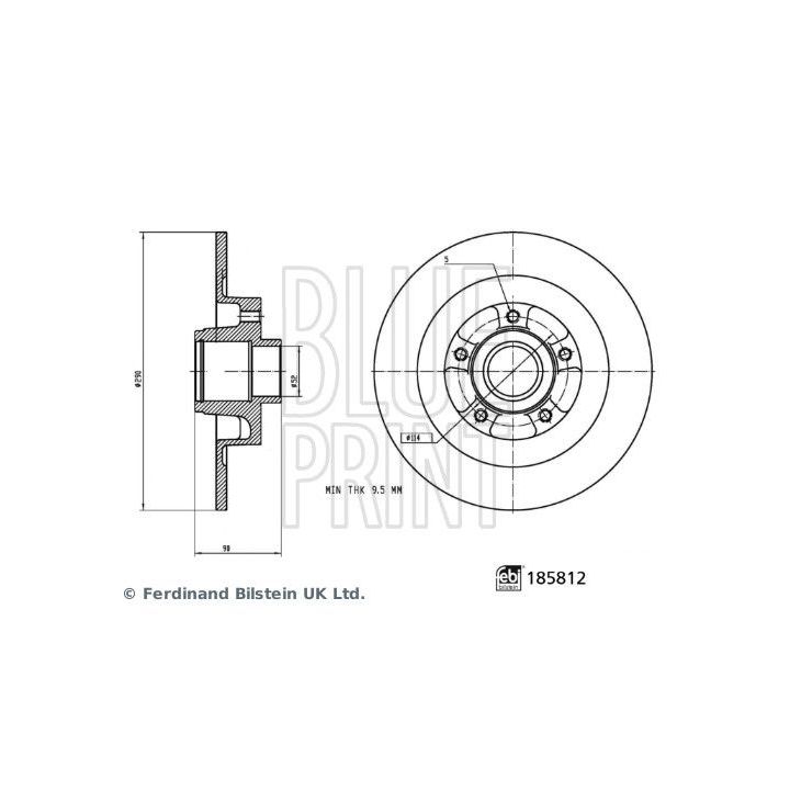 Stabdžių diskas BLUE PRINT ADBP430173