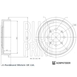 Stabdžių būgnas BLUE PRINT ADBP470009