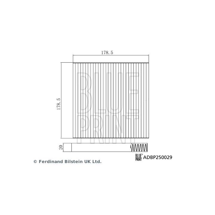 Filtras, salono oras BLUE PRINT ADBP250029