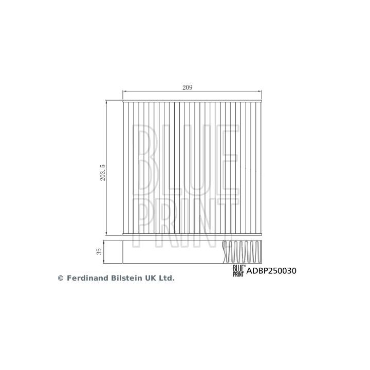Filtras, salono oras BLUE PRINT ADBP250030