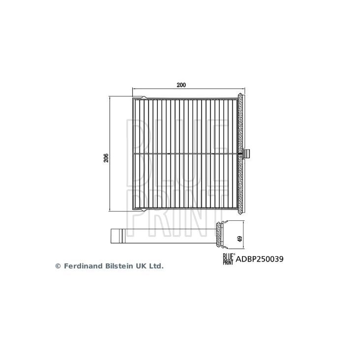 Filtras, salono oras BLUE PRINT ADBP250039