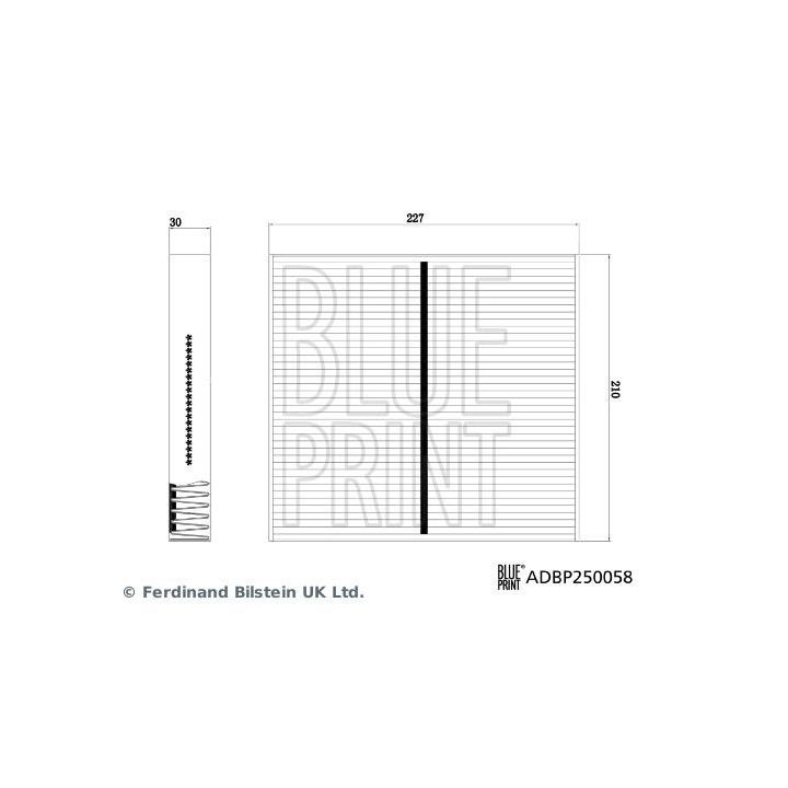 Filtras, salono oras BLUE PRINT ADBP250058