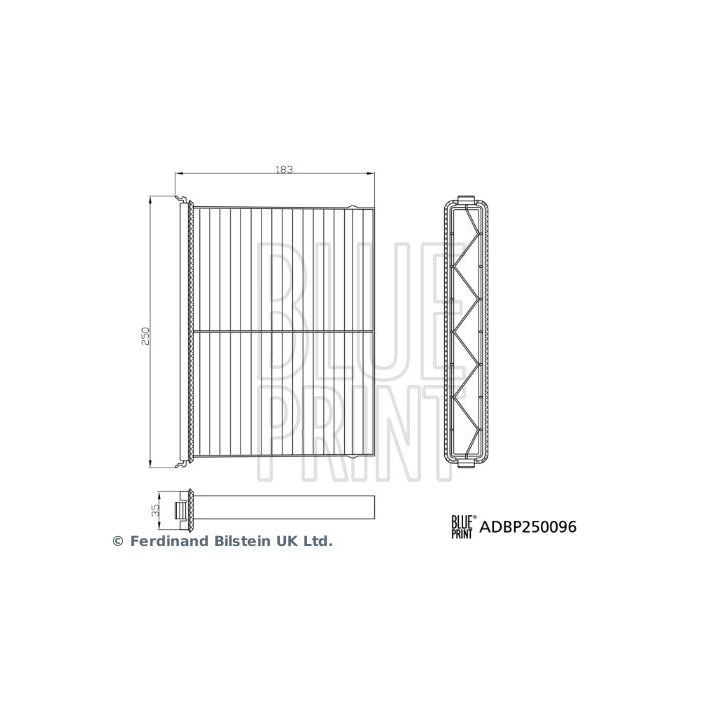 Filtras, salono oras BLUE PRINT ADBP250096
