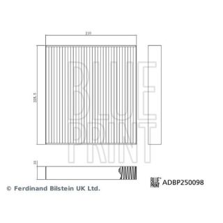 Filtras, salono oras BLUE PRINT ADBP250098