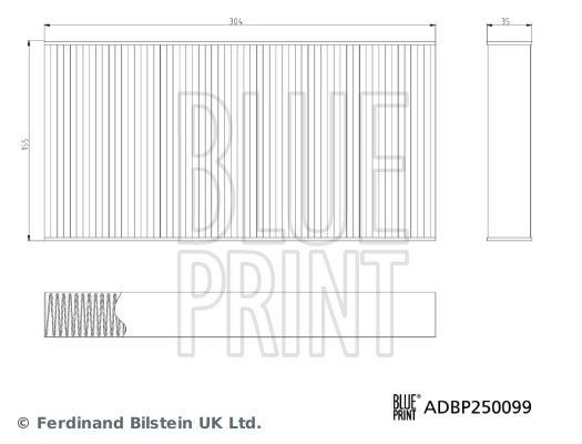 Filtras, salono oras BLUE PRINT ADBP250099