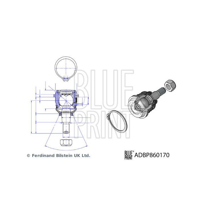 Šarnyras / girgždukas BLUE PRINT ADBP860170
