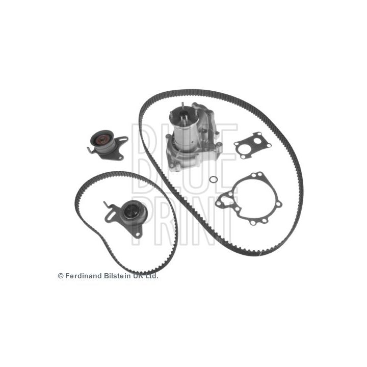 Vandens siurblio ir paskirstymo diržo komplektas BLUE PRINT ADC47343