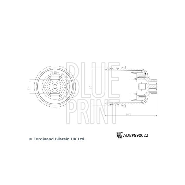 Dangtis, alyvos filtro korpusas BLUE PRINT ADBP990022