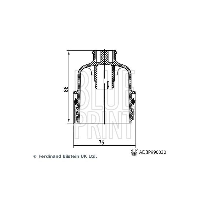 Dangtis, alyvos filtro korpusas BLUE PRINT ADBP990030