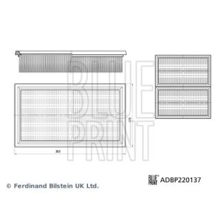 Oro filtrų rinkinys BLUE PRINT ADBP220137