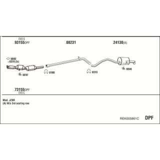 Išmetimo sistema WALKER REK005861C