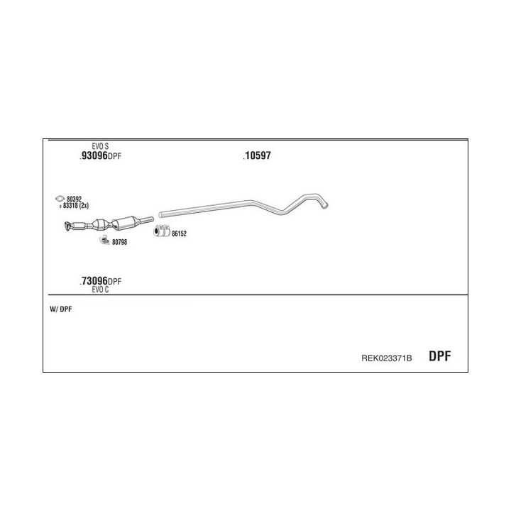 Išmetimo sistema WALKER REK023371B