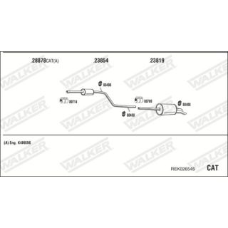 Išmetimo sistema WALKER REK026545