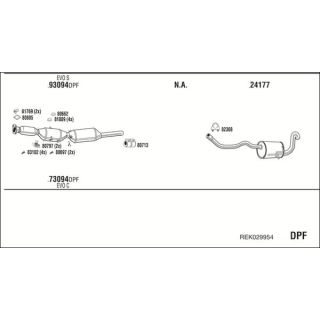 Išmetimo sistema WALKER REK029954