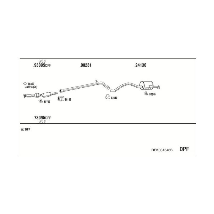 Išmetimo sistema WALKER REK031548B