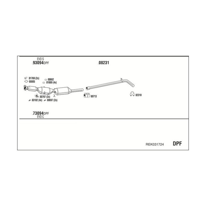 Išmetimo sistema WALKER REK031724