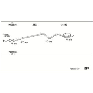 Išmetimo sistema WALKER REK033127
