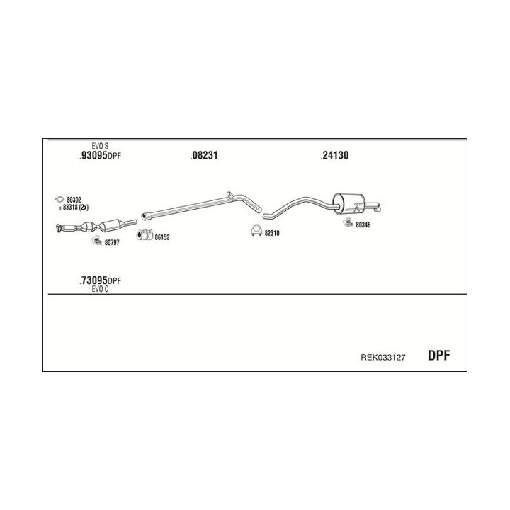 Išmetimo sistema WALKER REK033127