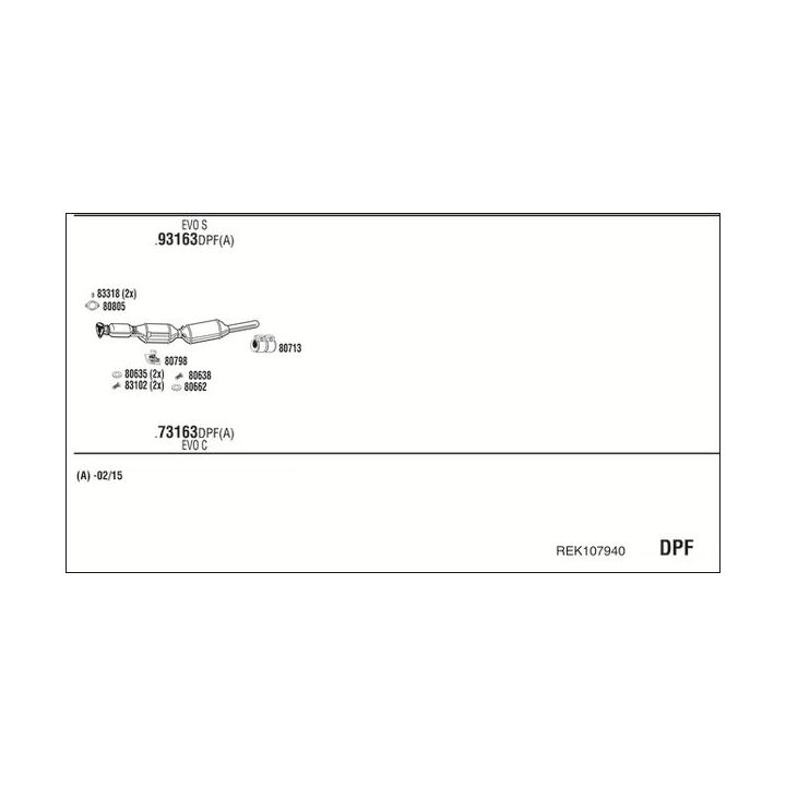 Išmetimo sistema WALKER REK107940