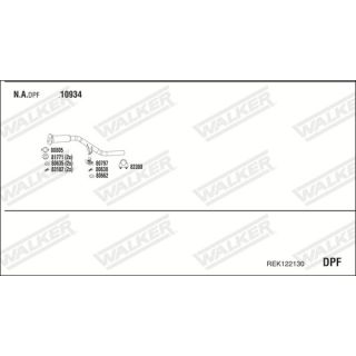 Išmetimo sistema WALKER REK122130