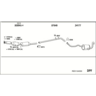 Išmetimo sistema WALKER REK134050