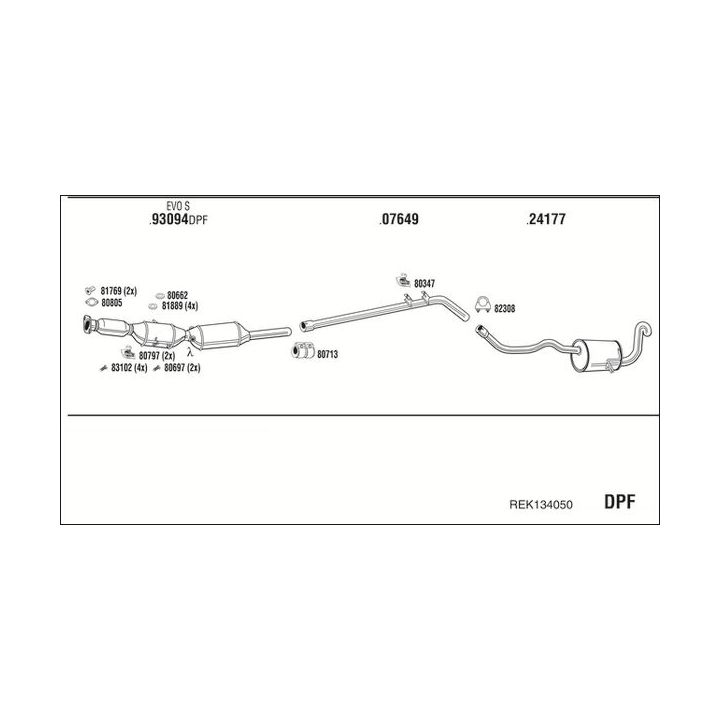 Išmetimo sistema WALKER REK134050