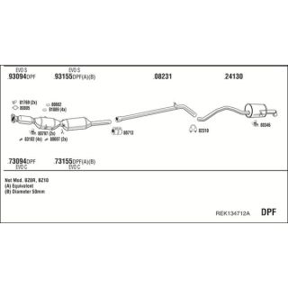 Išmetimo sistema WALKER REK134712A