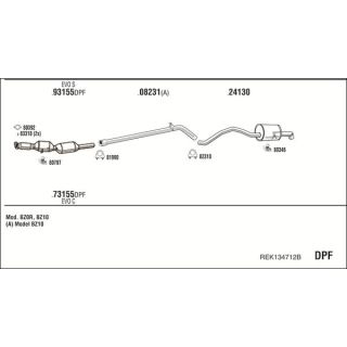 Išmetimo sistema WALKER REK134712B
