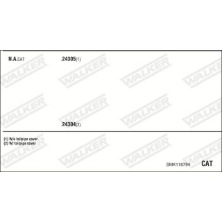 Išmetimo sistema WALKER SMK116794