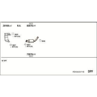 Išmetimo sistema WALKER REK003471B