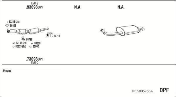 Išmetimo sistema WALKER REK005265A